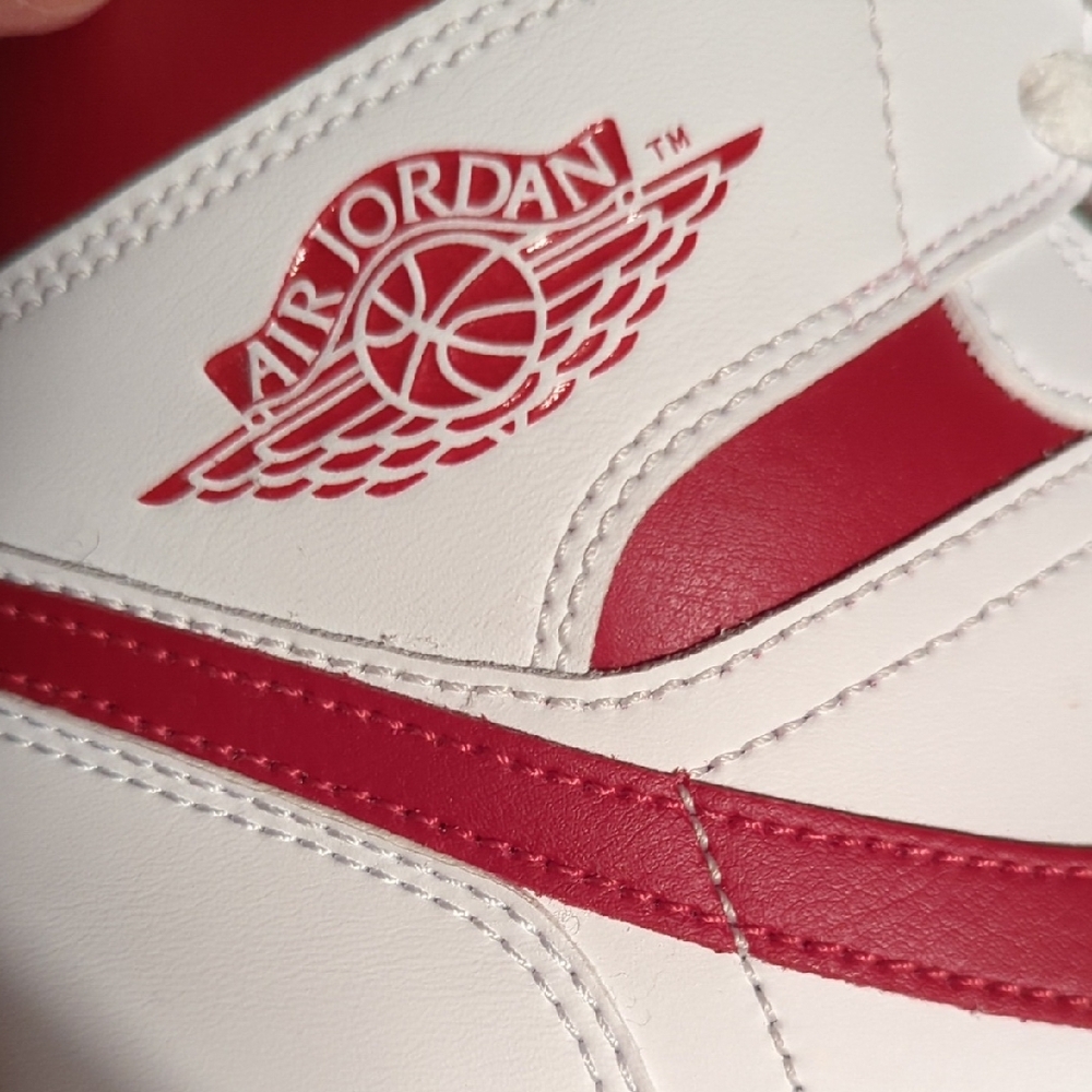 🔴 Nike Air Jordan 1 Mid Red White Sneakers W 8 1/2 | 8.5 ☁️ - Picture 13 of 16
